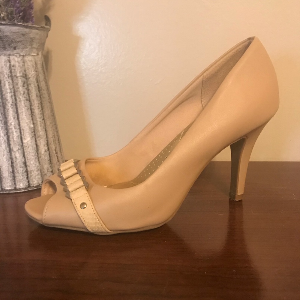 Nude Open Toe Heels